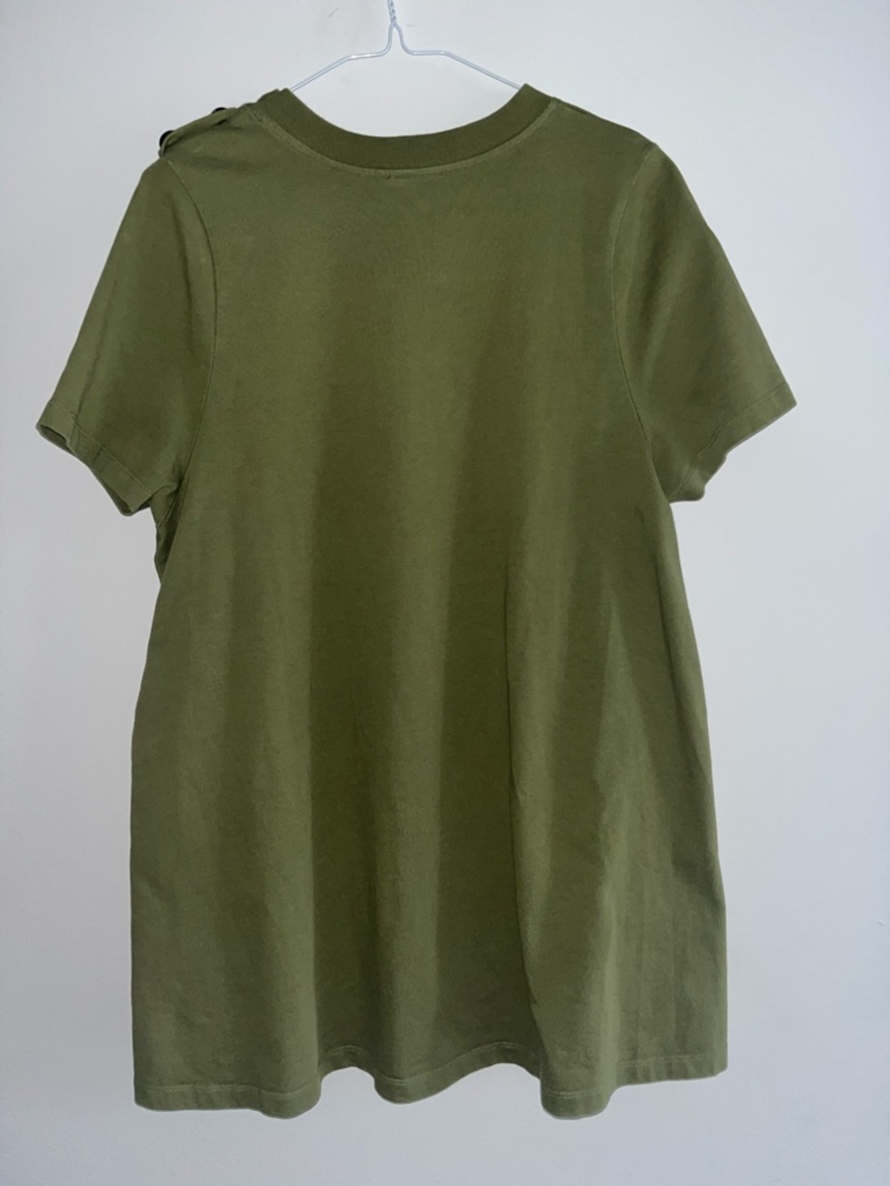 SEZANE green cotton t-shirt mini dress, size small - Picture 6 of 11